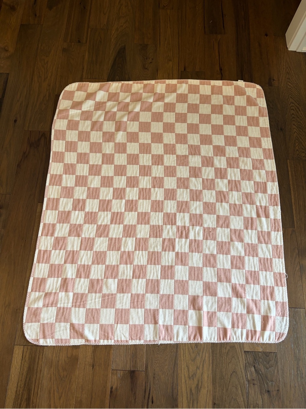 Hobby Lobby Pink White Checkerboard Fleece Throw Blanket 50x60 Preppy Aesthetic